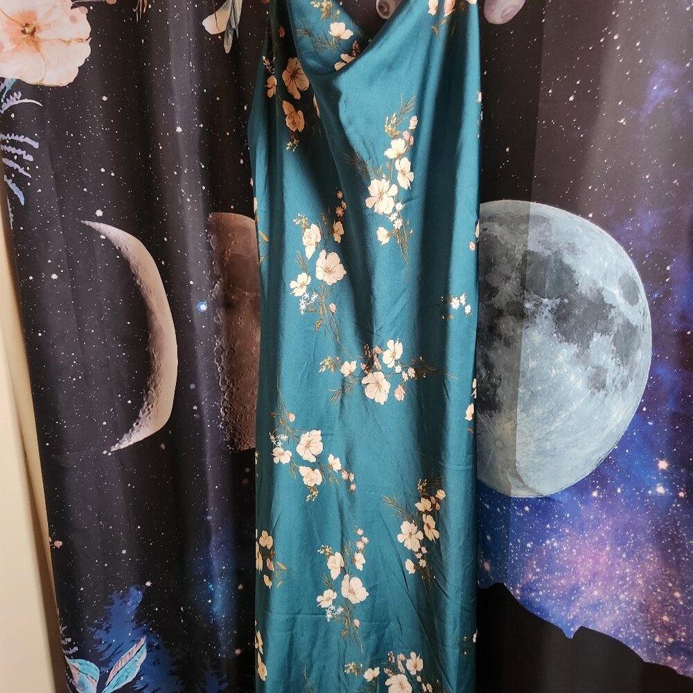 (Ross) floral green bodycon dress size medium